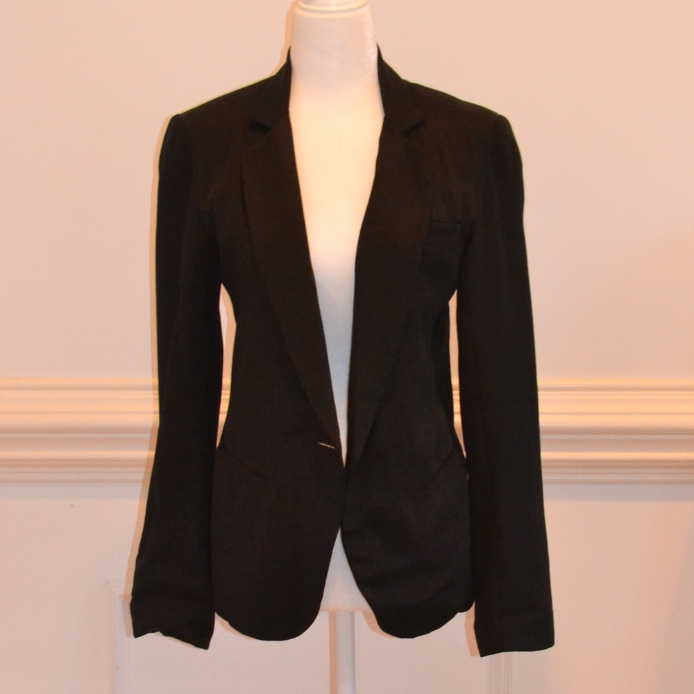 Anthropologie Cartonnier Black Blazer, Size 2, EUC